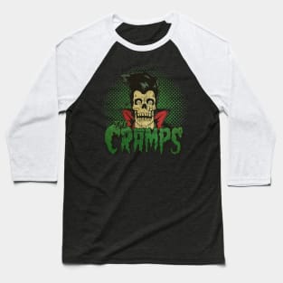 Texture the cramps Skulls retri Baseball T-Shirt